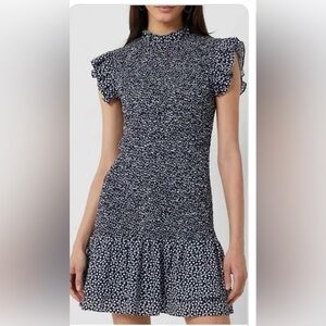 Brand New French Connection Monochrome Patterned Dress